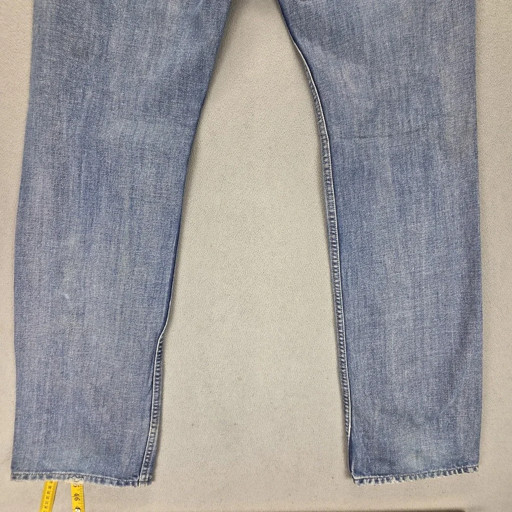 Diesel Jeans Mens 33x34 Blue Larkee Regular Straight Light Wash Button Fly 008AT